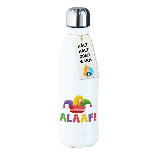 Edelstahl-Trinkflasche Alaaf Narrenkappe 500ml Wasserflasche