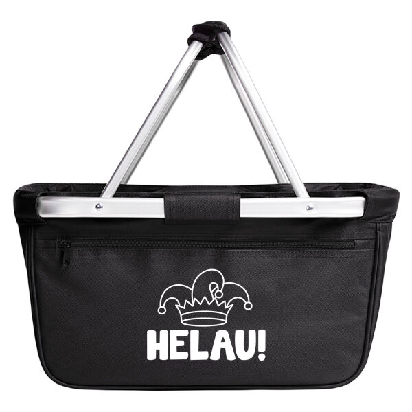 Einkaufskorb Helau Narrenkappe 20 Liter Black