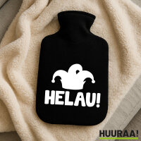 Wärmflasche Helau Narrenkappe
