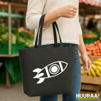Filzshopper Rakete Raumschiff 22 Liter Filztasche