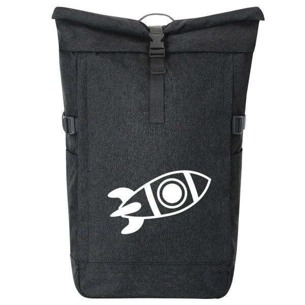 Kurierrucksack Rakete Raumschiff 30-44 Liter Black Melange