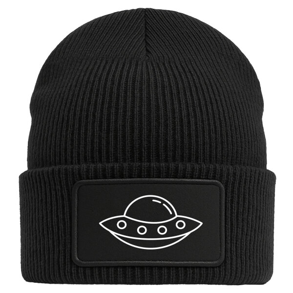 Beanie Raumschiff UFO Black Mütze