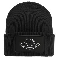 Beanie Raumschiff UFO Black Mütze