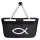 Einkaufskorb faltbar Fisch Symbol 20 Liter Tragekorb Black