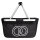 Einkaufskorb faltbar Ringe Hochzeitsringe 20 Liter Tragekorb Black