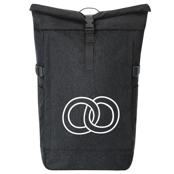 Kurierrucksack Ringe Hochzeitsringe 30-44 Liter Black Melange