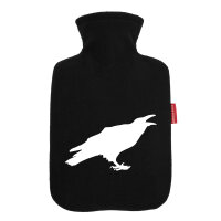 Wärmflasche Rabe Silhouette