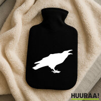 Wärmflasche Rabe Silhouette