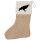 Weihnachtsstrumpf Rabe Silhouette Beige