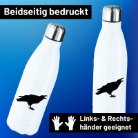 Edelstahl-Trinkflasche Rabe Silhouette 500ml Wasserflasche