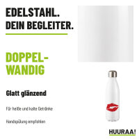 Trinkflasche Kussmund Lippen, 500 ml