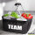 Einkaufskorb faltbar Team Schriftzug 20 Liter Tragekorb Black