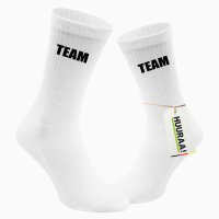 Socken Team Schriftzug Größe 37/46 White Motiv...