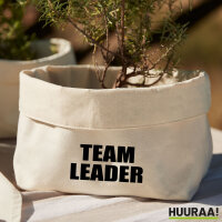 Organizer Team Leader Schriftzug Aufbewahrungskorb