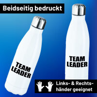 Edelstahl-Trinkflasche Team Leader Schriftzug 500ml...