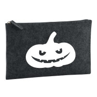 Kulturbeutel Halloween Kürbis Pumpkin 1 Liter Filz...