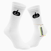 Socken Halloween Kürbis Pumpkin Größe 37/46 White Motiv Tennissocken