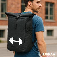 Kurierrucksack Hantel Silhouette 30-44 Liter Black Melange