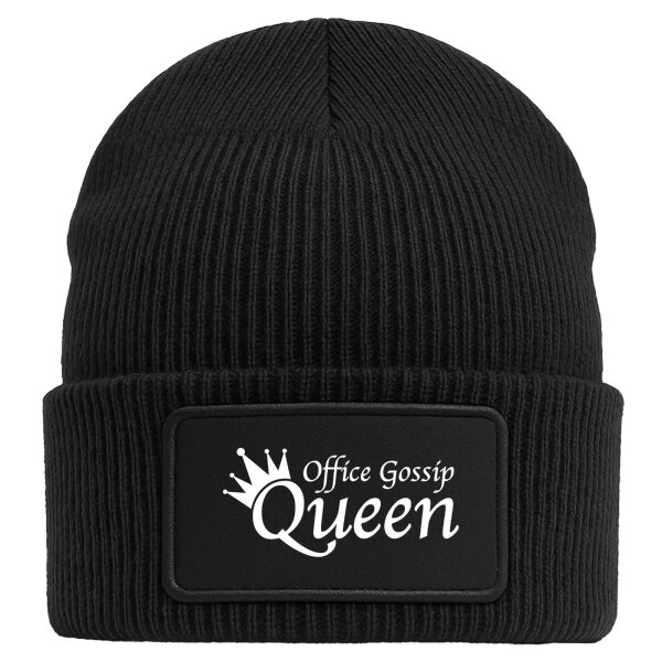 Beanie Office Gossip Queen Krone Black Mütze