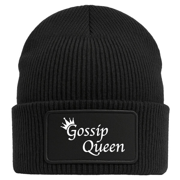 Beanie Gossip Queen Krone Black Mütze