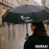 Regenschirm Gossip Queen Krone 98cm Schwarz