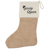 Weihnachtsstrumpf Gossip Queen Krone Beige