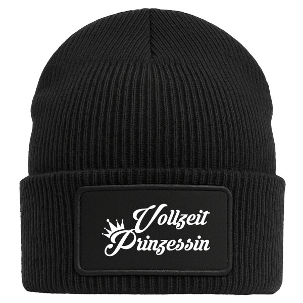 Beanie Vollzeit Prinzessin Krone Black Mütze