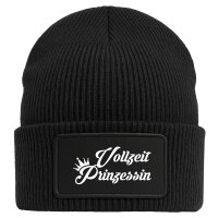 Beanie Vollzeit Prinzessin Krone Black Mütze