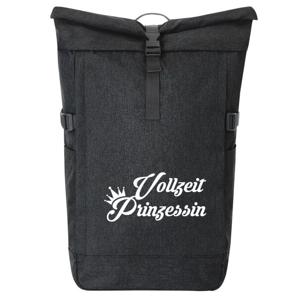 Kurierrucksack Vollzeit Prinzessin Krone 30-44 Liter Black Melange