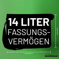 Umhängetasche Turnbeutelvergesser Schriftzug 14 Liter