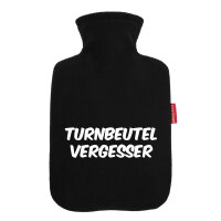 Wärmflasche Turnbeutelvergesser Schriftzug