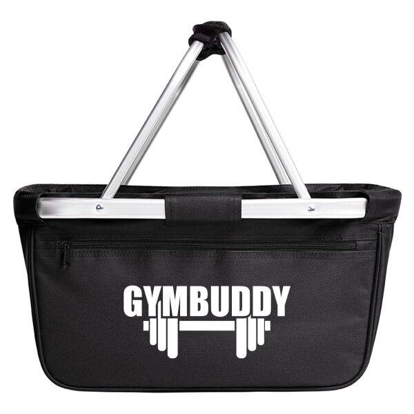Einkaufskorb faltbar Gymbuddy Hantel 20 Liter Tragekorb Black