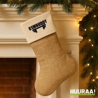 Weihnachtsstrumpf Gymbuddy Hantel Beige