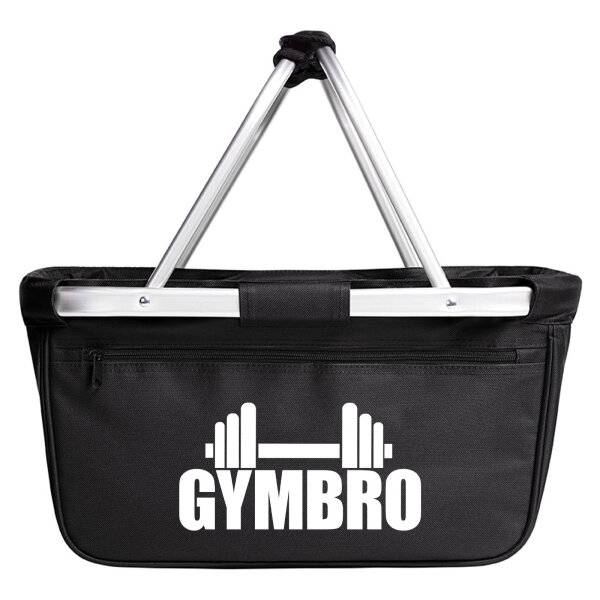 Einkaufskorb faltbar Gymbro Hantel 20 Liter Tragekorb Black