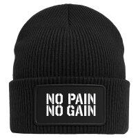 Beanie No pain gain Hantel Black Mütze