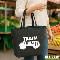 Filzshopper Train hard Hantel 22 Liter Filztasche
