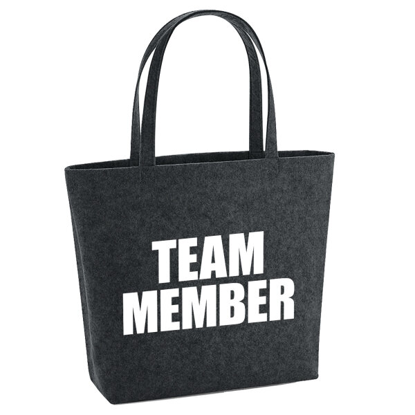 Filzshopper Team Member Schriftzug 22 Liter Filztasche