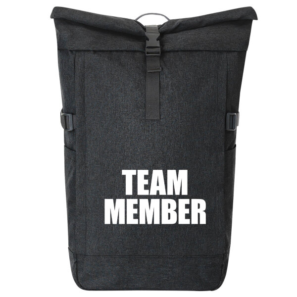 Kurierrucksack Team Member Schriftzug 30-44 Liter Black Melange