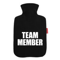 Wärmflasche Team Member Schriftzug
