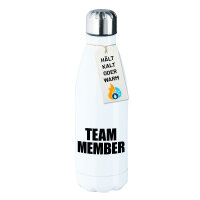 Edelstahl-Trinkflasche Team Member Schriftzug 500ml...