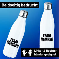 Edelstahl-Trinkflasche Team Member Schriftzug 500ml...