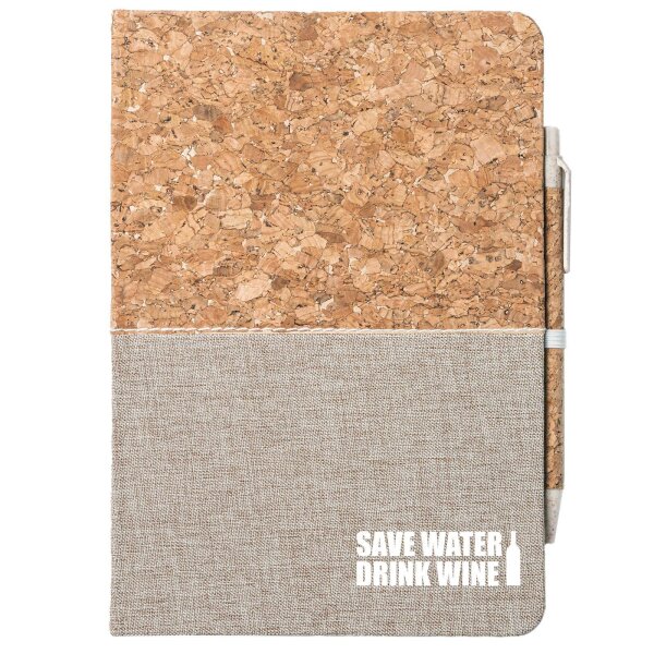 Notizbuch A5 Save Water Drink Wine Weinflasche 80 Blatt inkl. Kugelschreiber