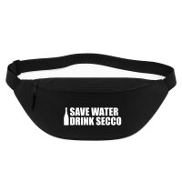 Bauchtasche Save Water Drink Secco Sektflasche 2,5 Liter...