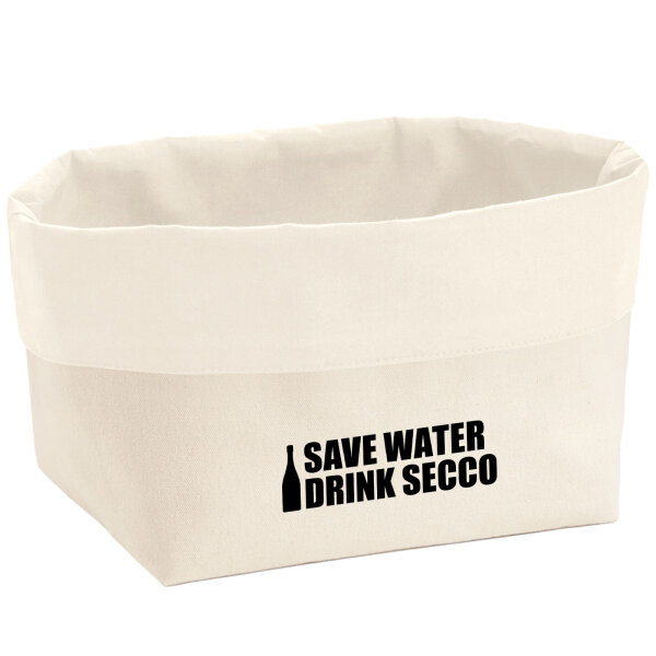 Organizer Save Water Drink Secco Sektflasche Aufbewahrungskorb