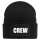 Beanie Crew Schriftzug Black Mütze
