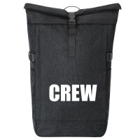Kurierrucksack Crew Schriftzug 30-44 Liter Black Melange