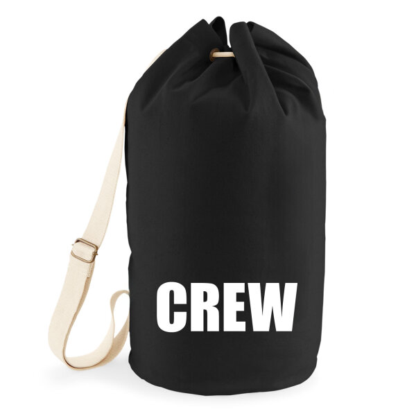 Seesack Crew Schriftzug 20 Liter Rucksack Black