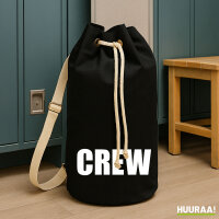 Seesack Crew Schriftzug 20 Liter Rucksack Black
