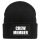 Beanie Crew Member Schriftzug Black Mütze