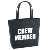 Filzshopper Crew Member Schriftzug 22 Liter Filztasche